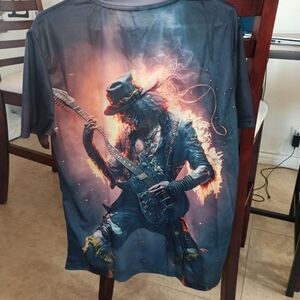 Men's Graphic T-Shirt with Guitarist Design Brand New
